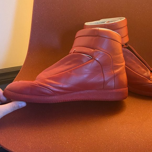 Rare | Maison Martin Margiela Red Future Leather High-top - Picture 3 of 3